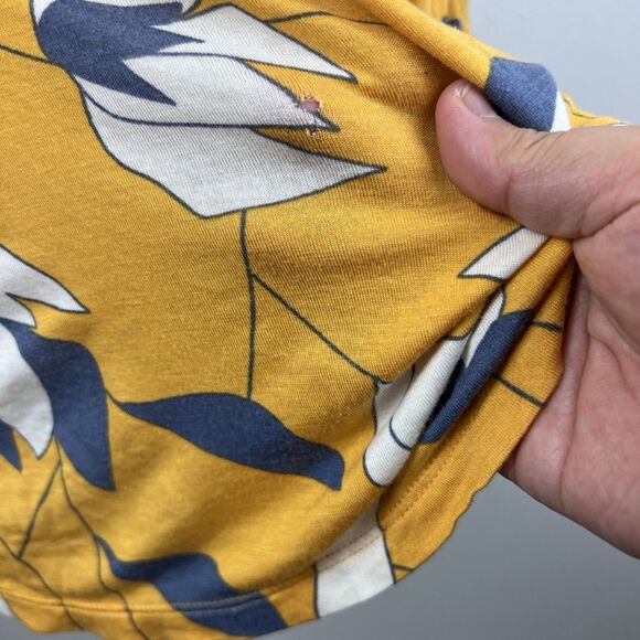 ModCloth Tank Top Women Small Yellow Blue Floral Print Soft Stretch Relaxed - Picture 8 of 13